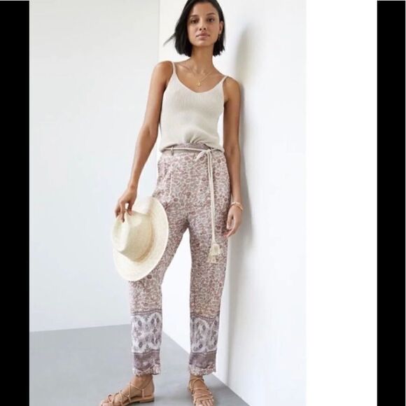 Anthropologie I Ollari Tasseled Tapered Trousers Medium - Picture 1 of 3